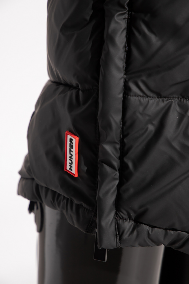 Black 'Intrepid Long' insulated jacket Hunter - IetpShops Australia